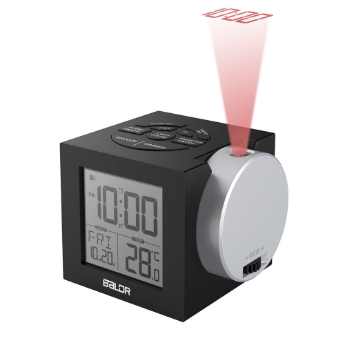 COLORFUL BACKLIGHT PROJECTION ALARM CLOCK