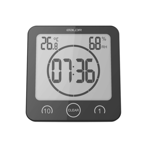 WATERPROOF SHOWER CLOCK WITH TIMER FUNCTION