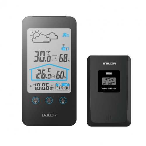 TOUCH BUTTONS LCD WEATHER STATION WITH MOON PHASE