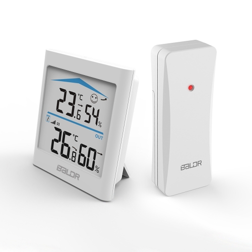 INDOOR/OUTDOOR THERMOHYGROMETER WITH BACKLIGHT